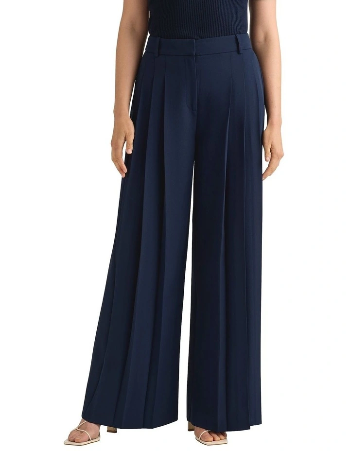 Florence Wide Leg Pant in Navy image 2