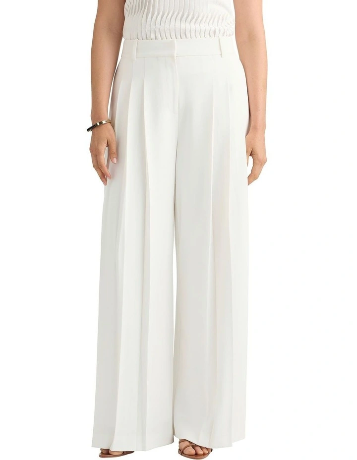Florence Wide Leg Pant in Ivory image 2