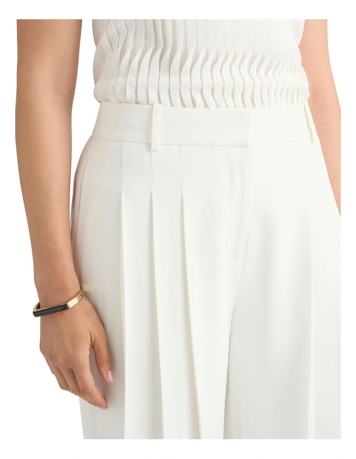 Florence Wide Leg Pant in Ivory image 3