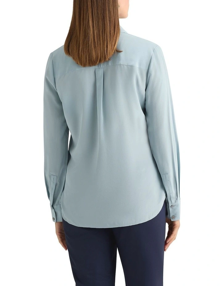 Zephyr Silk Shirt in Green image 4