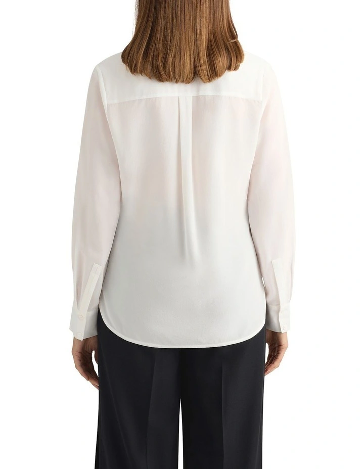 Zephyr Silk Shirt in Ivory image 4