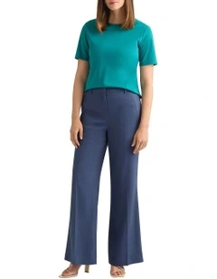 Misty Mercerised Cotton Tee in Teal