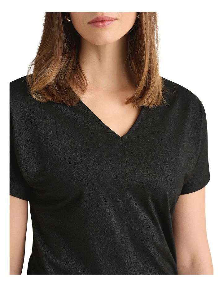 Duffy Sparkle Tee in Black image 3
