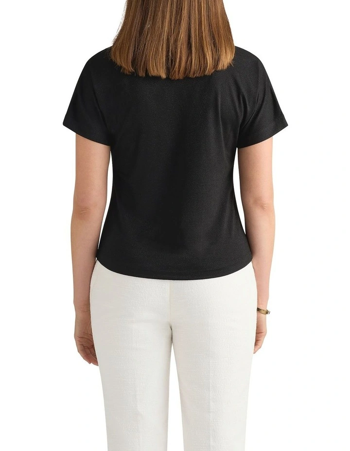Duffy Sparkle Tee in Black image 4