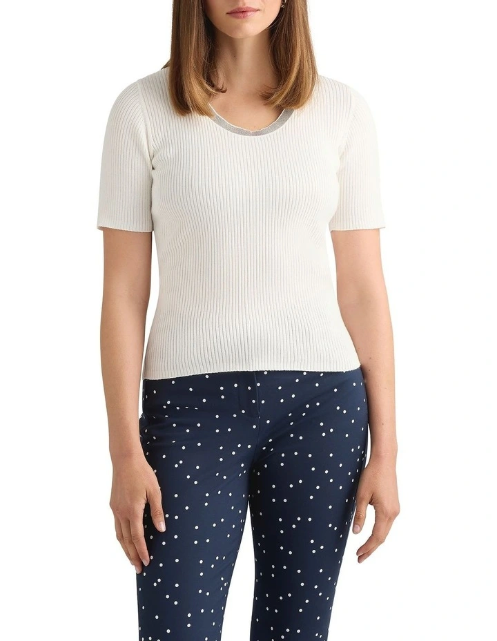 Harlan Knit Tee in Ivory image 2