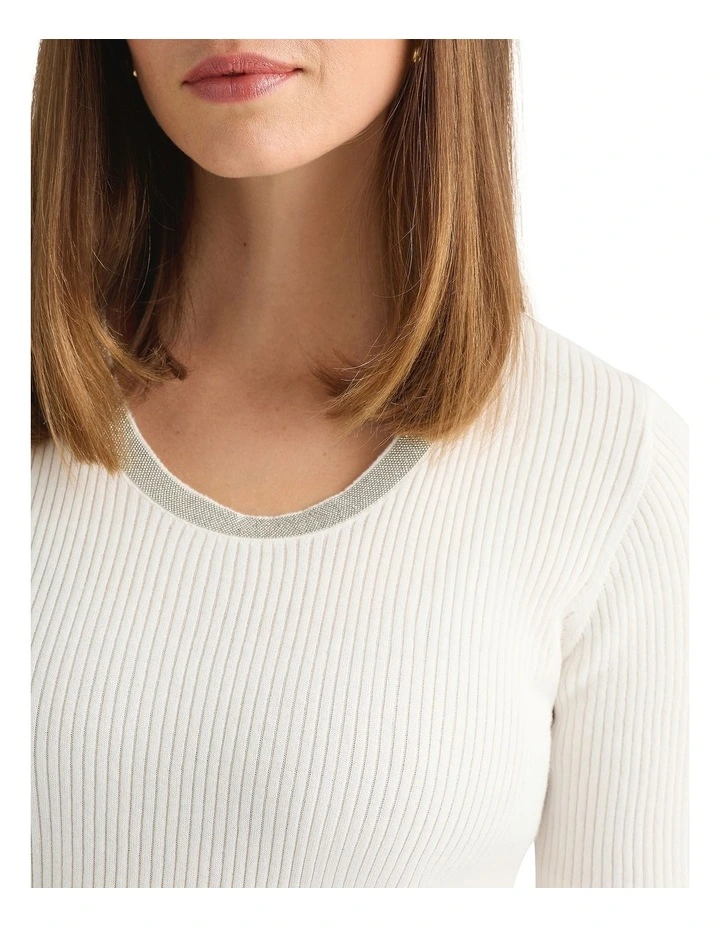 Harlan Knit Tee in Ivory image 3