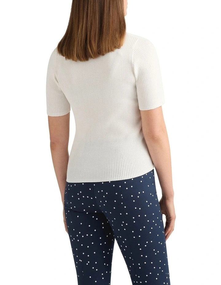 Harlan Knit Tee in Ivory image 4