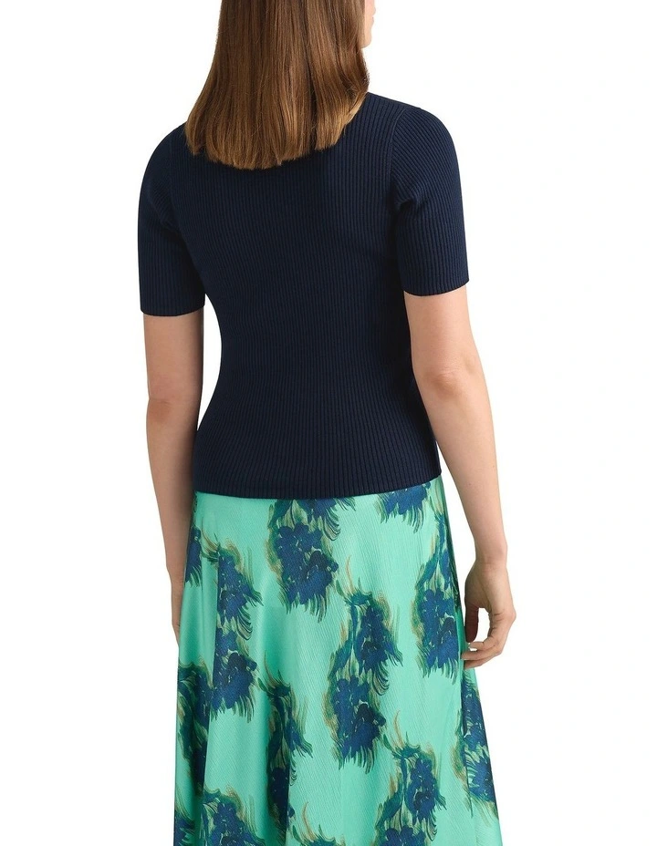 Harlan Knit Tee in Navy image 4