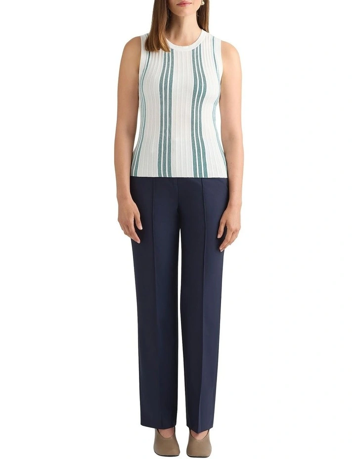 Devereaux Knit Tank in Teal Stripe image 1