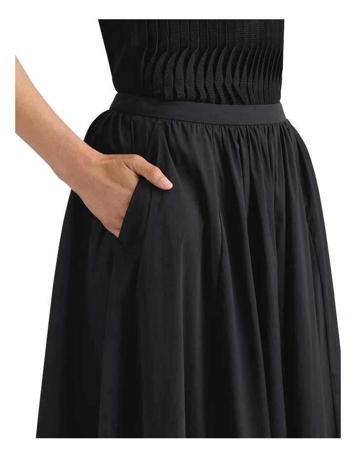 Paloma Cotton Skirt in Black image 3