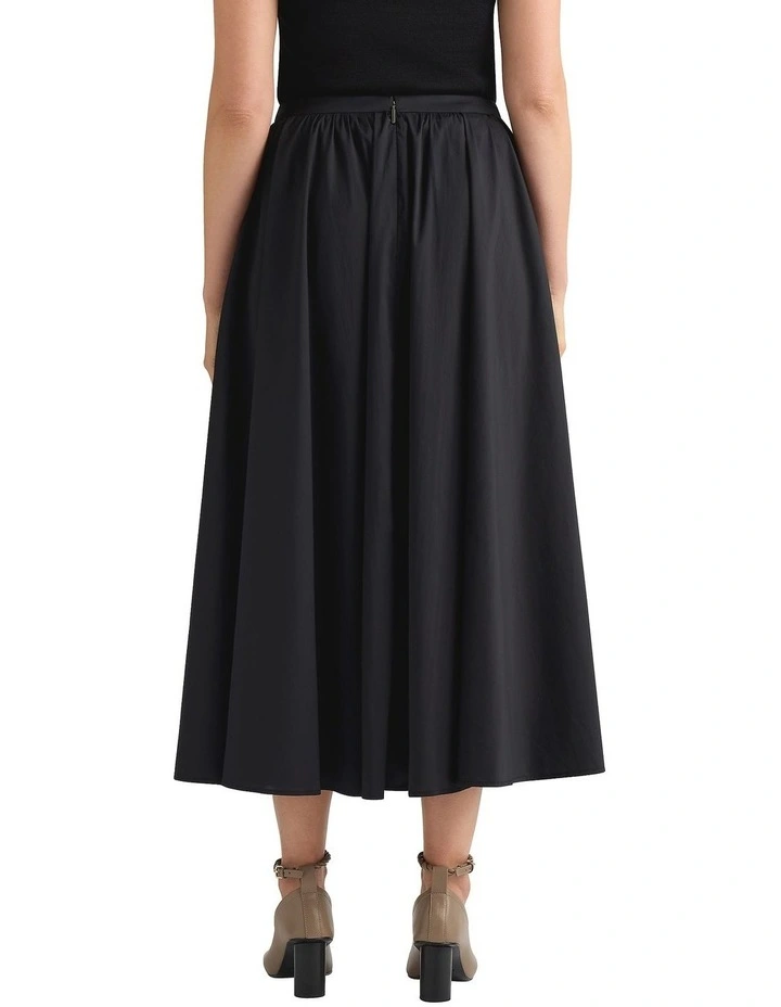 Paloma Cotton Skirt in Black image 4
