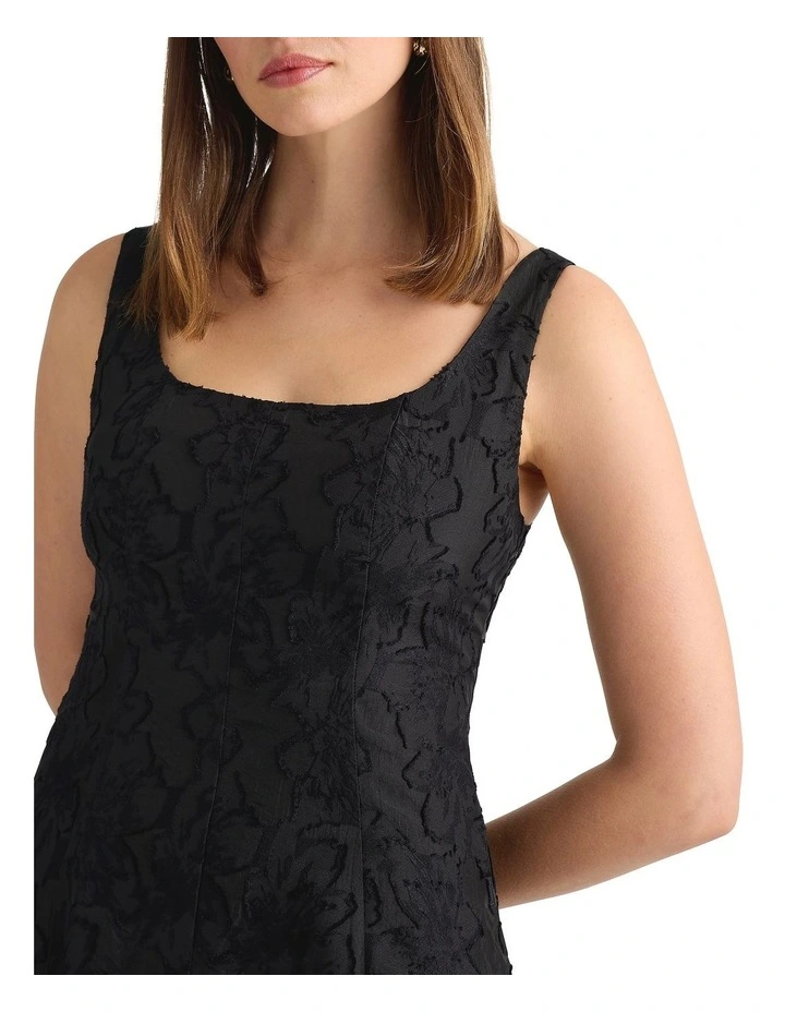 Darden Jacquard Dress in Black image 3