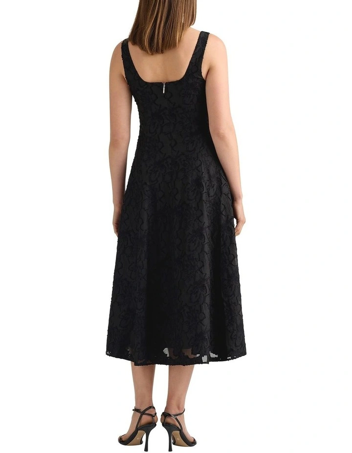 Darden Jacquard Dress in Black image 4