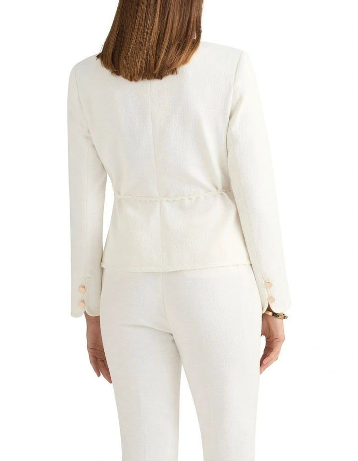 Mabon Textured Jacket in Ivory image 4