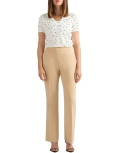 Aniston Cotton Flare Pant in Malt
