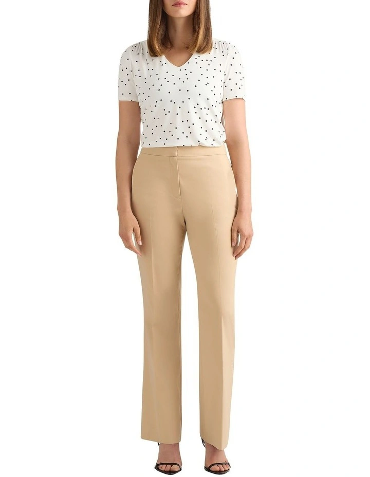 Aniston Cotton Flare Pant in Malt image 1