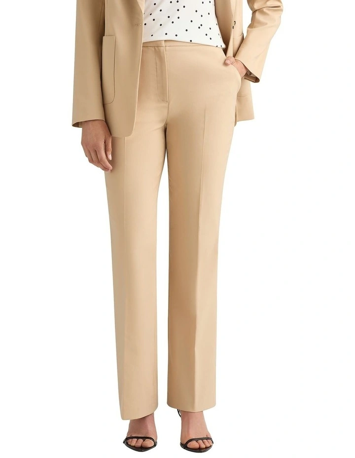 Aniston Cotton Flare Pant in Malt image 2