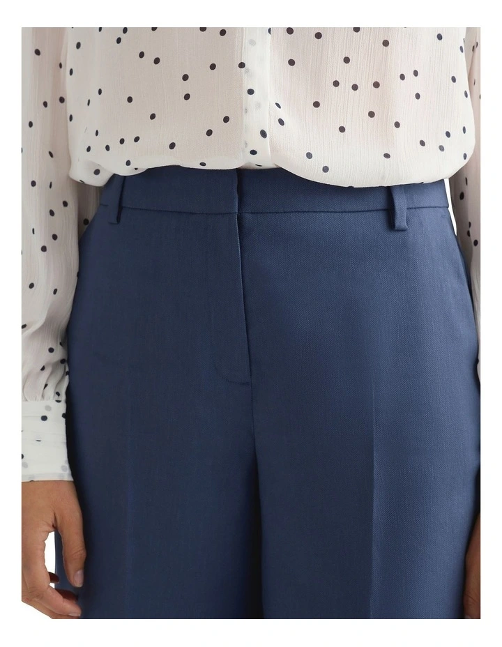 Chaya Linen Blend Short in Steel Blue image 3