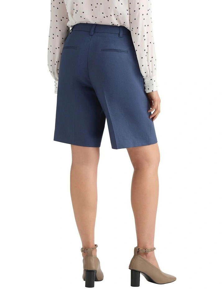 Chaya Linen Blend Short in Steel Blue image 4