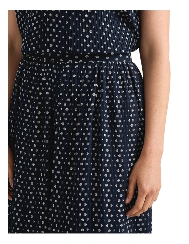 Carver Clip Spot Skirt in Navy/Ivory image 2