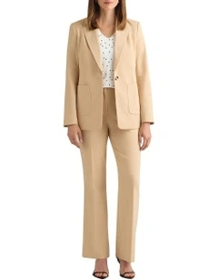 Aniston Cotton Blazer in Malt
