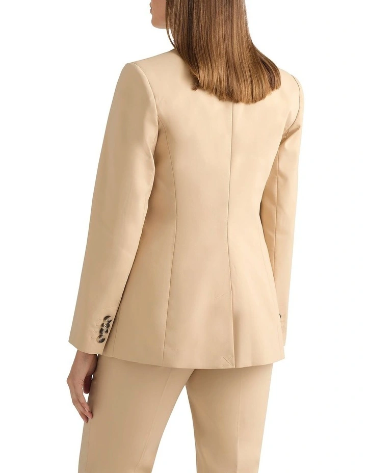 Aniston Cotton Blazer in Malt image 4