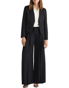 Liliosa Linen Blend Jacket in Black