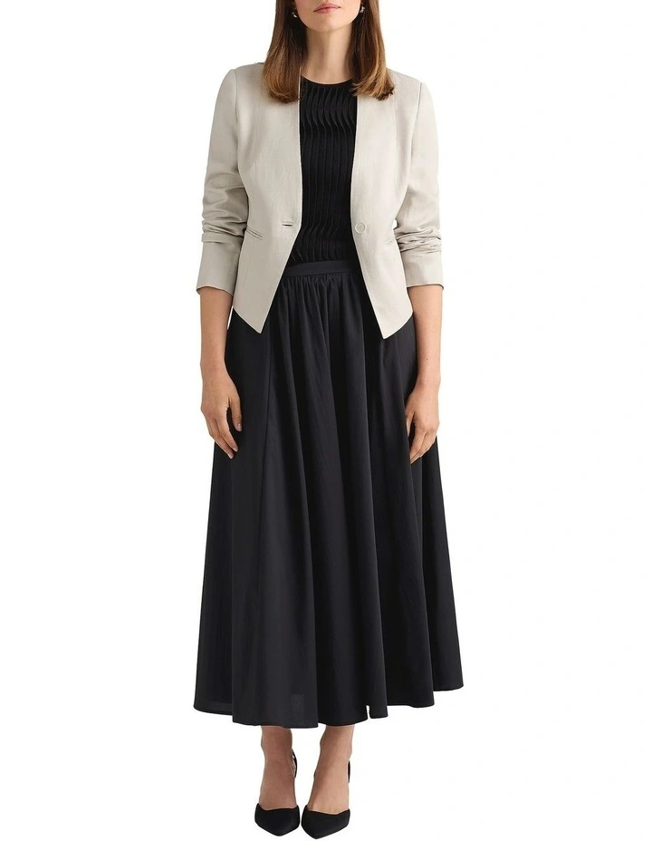 Liliosa Linen Blend Jacket in Stone image 1