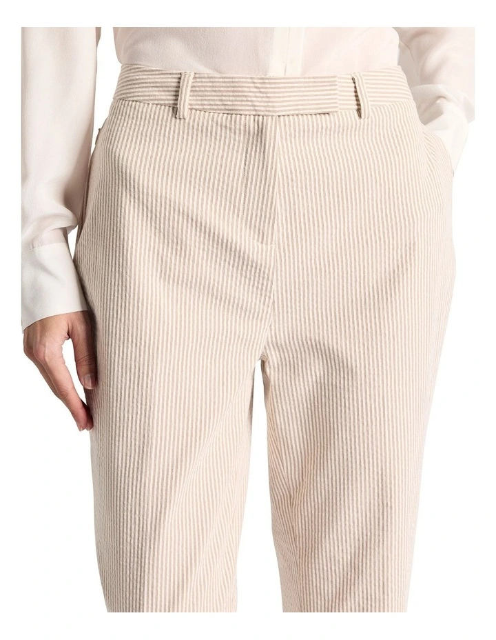 Alberta Seersucker Pant in Sand Stripe image 3