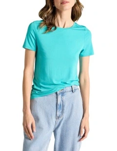 Betsy Bamboo Tee in Turquoise