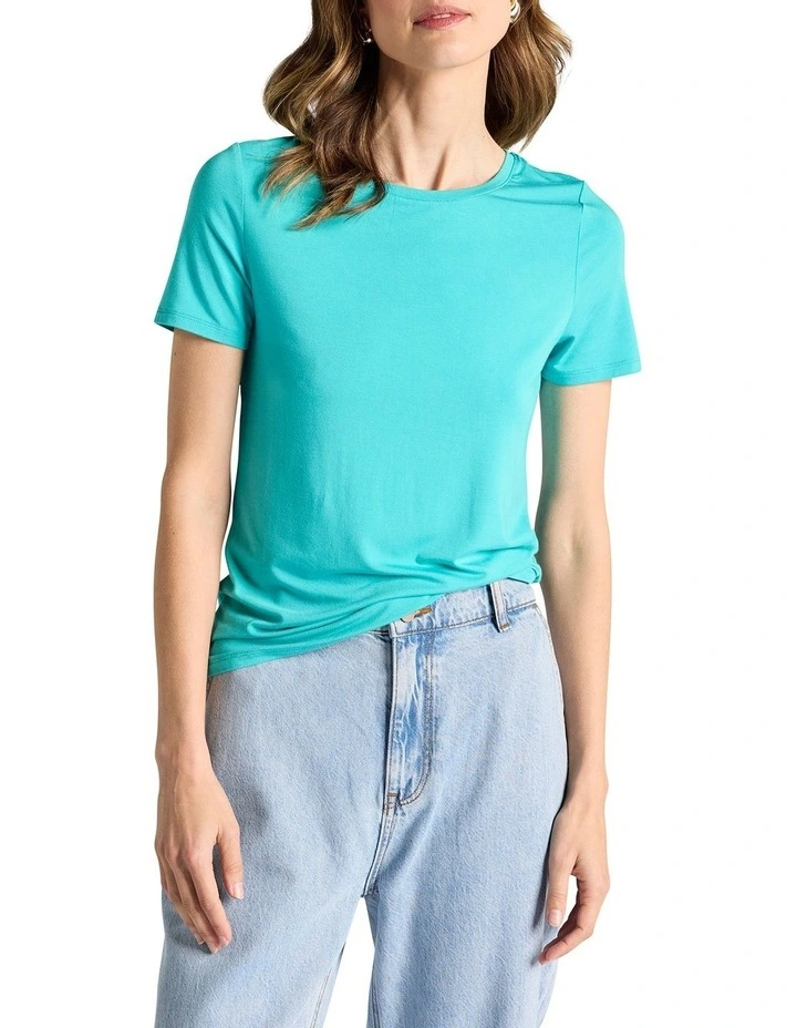 Betsy Bamboo Tee in Turquoise image 1