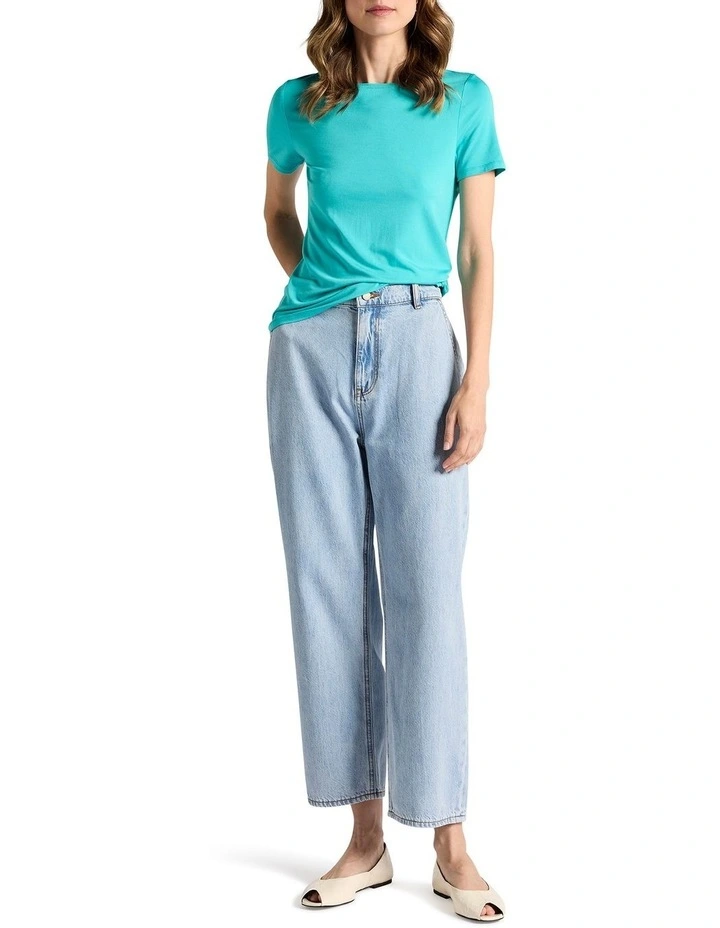 Betsy Bamboo Tee in Turquoise image 2