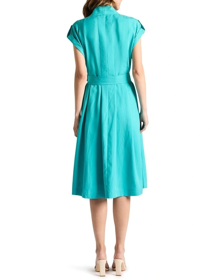 Delia Shirt Dress in Turquoise image 5