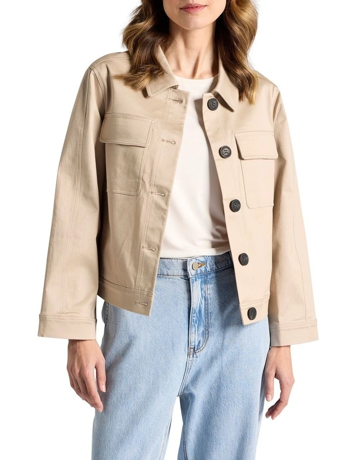 Ames Compact Jacket in Sand image 1