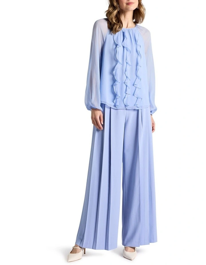 Lorraine Silk Blouse in Cornflower Blue image 2