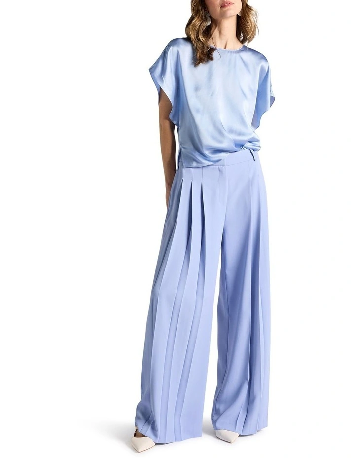 Orion Silk Blouse in Cornflower Blue image 2