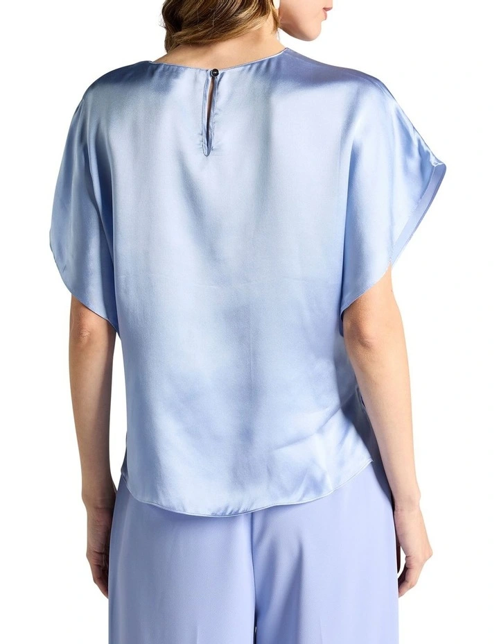 Orion Silk Blouse in Cornflower Blue image 4