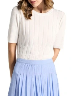 Fabiana Knit Top in Ivory