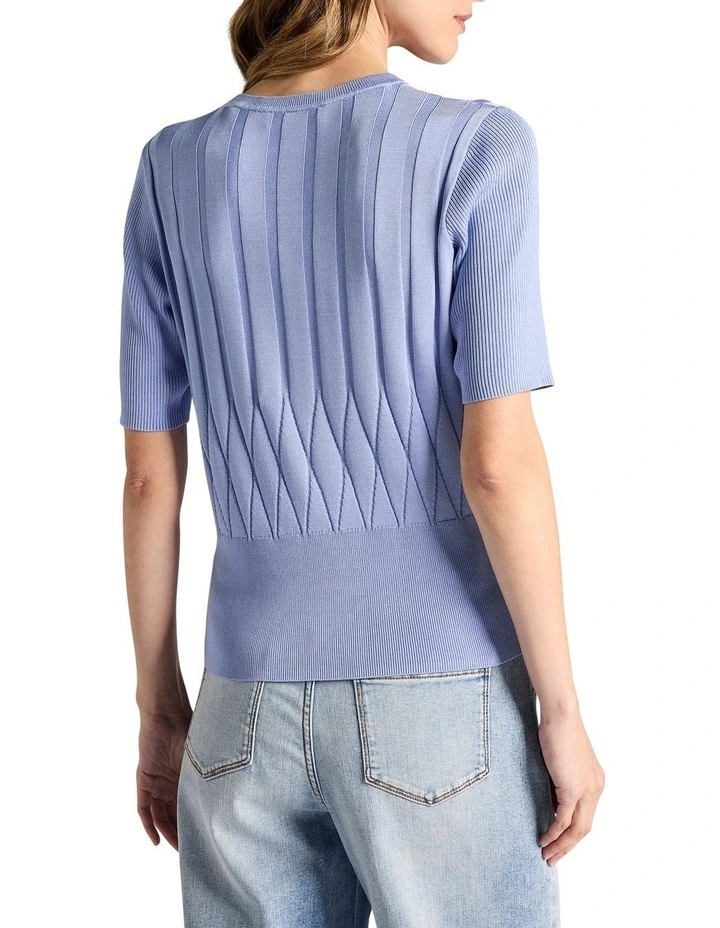 Fabiana Knit Top in Cornflower Blue image 4