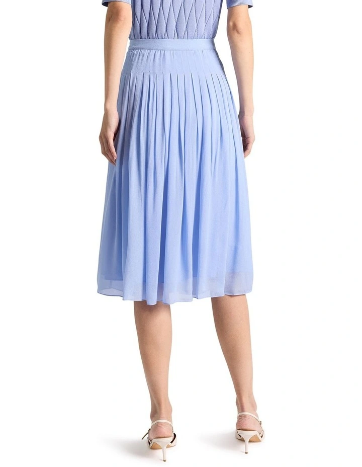 Tarnie Pleat Skirt in Cornflower Blue image 4