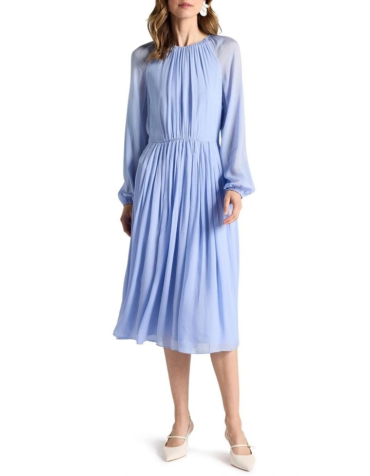 Greer Midi Dress in Cornflower Blue image 1