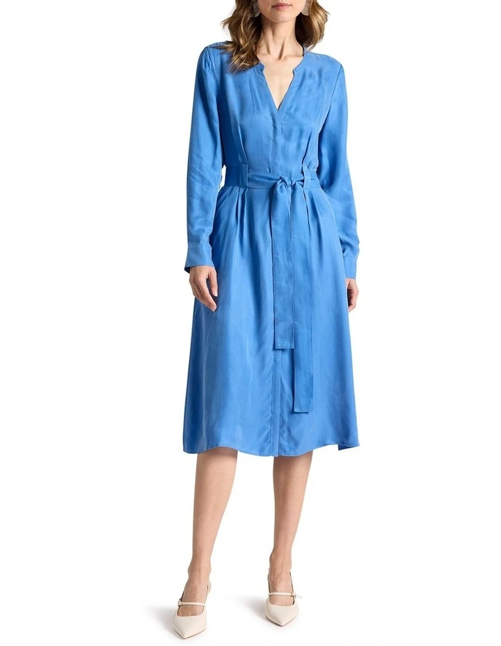 Kairo Cupro Dress in Topaz Blue image 1