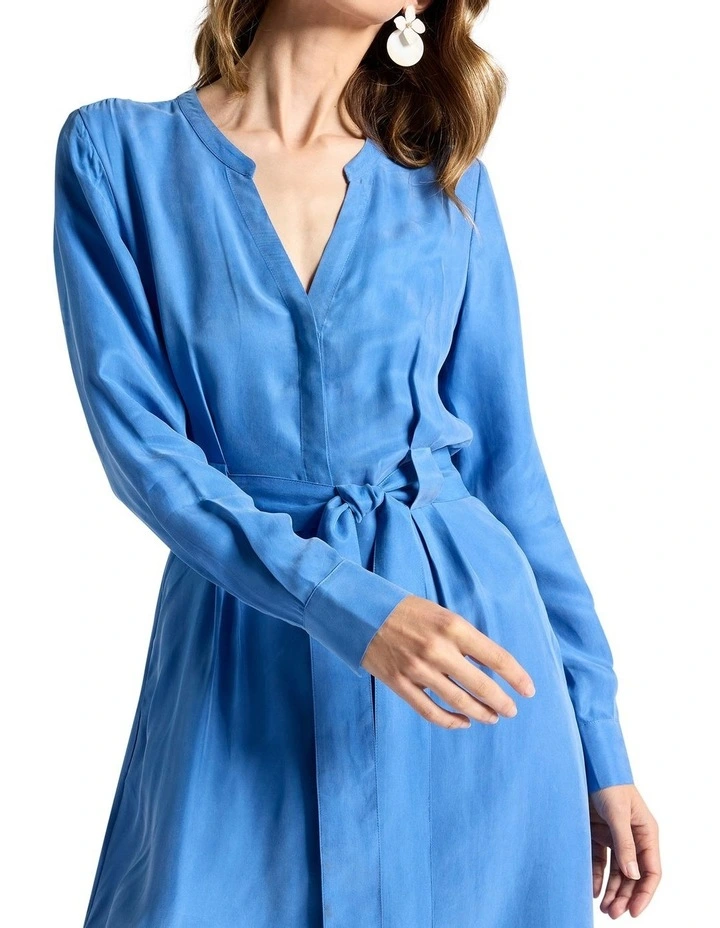 Kairo Cupro Dress in Topaz Blue image 2