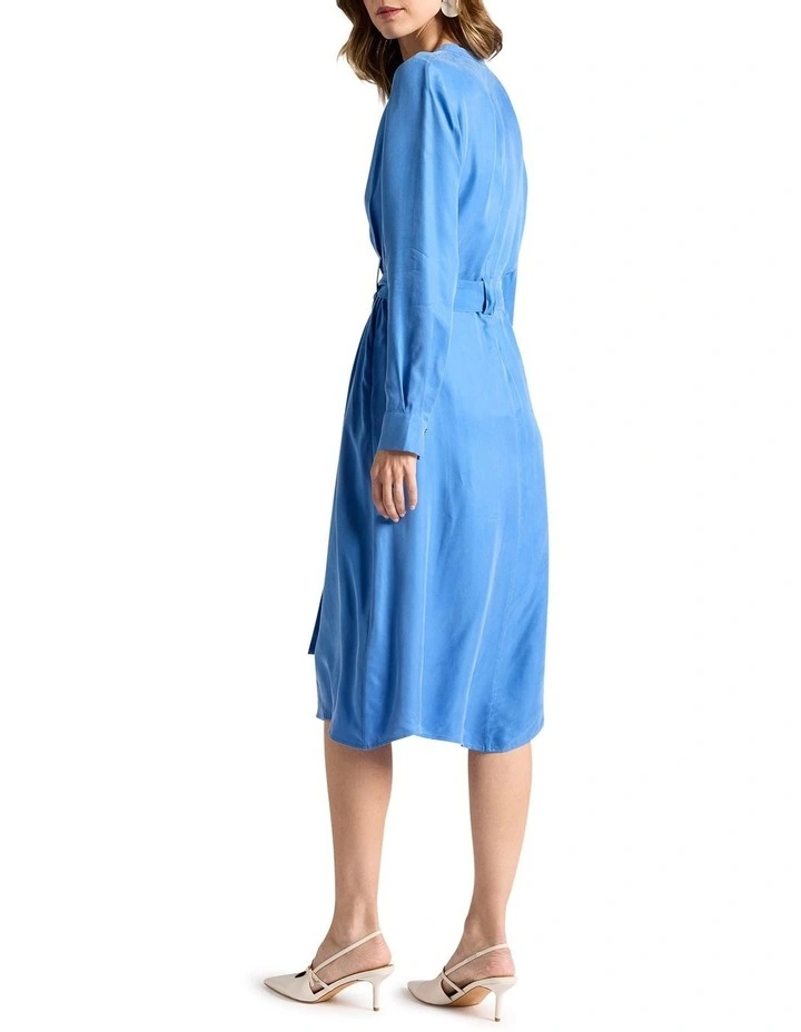 Kairo Cupro Dress in Topaz Blue image 3