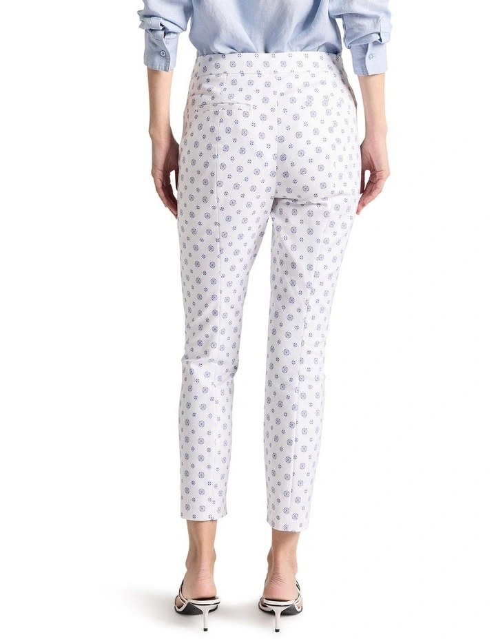 Moses Compact Cotton Pant in Cobalt Spot image 4