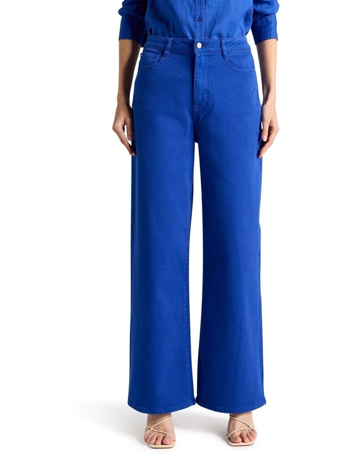 Jonah Wide Leg Jean in Cobalt image 2