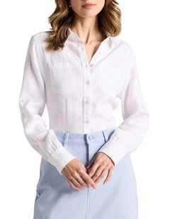 Elias Linen Shirt in White
