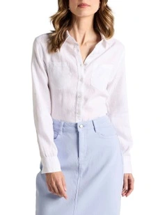 Elias Linen Shirt in White