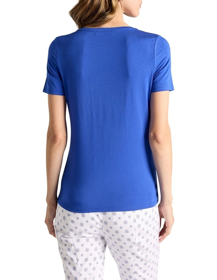 Betsy Bamboo Tee in Cobalt image 4