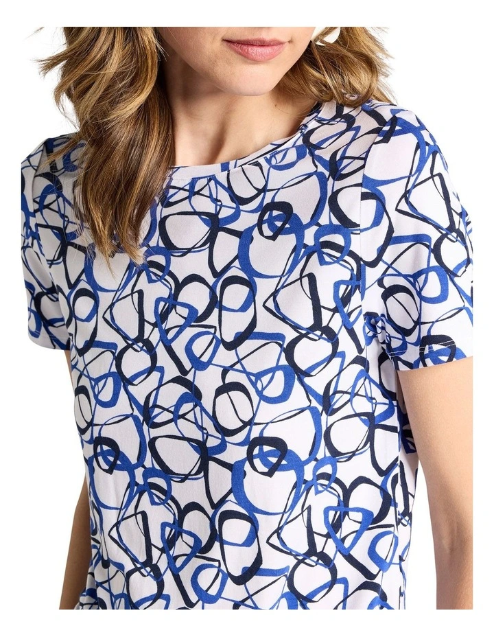 Amir Bamboo Tee in White Multi image 3